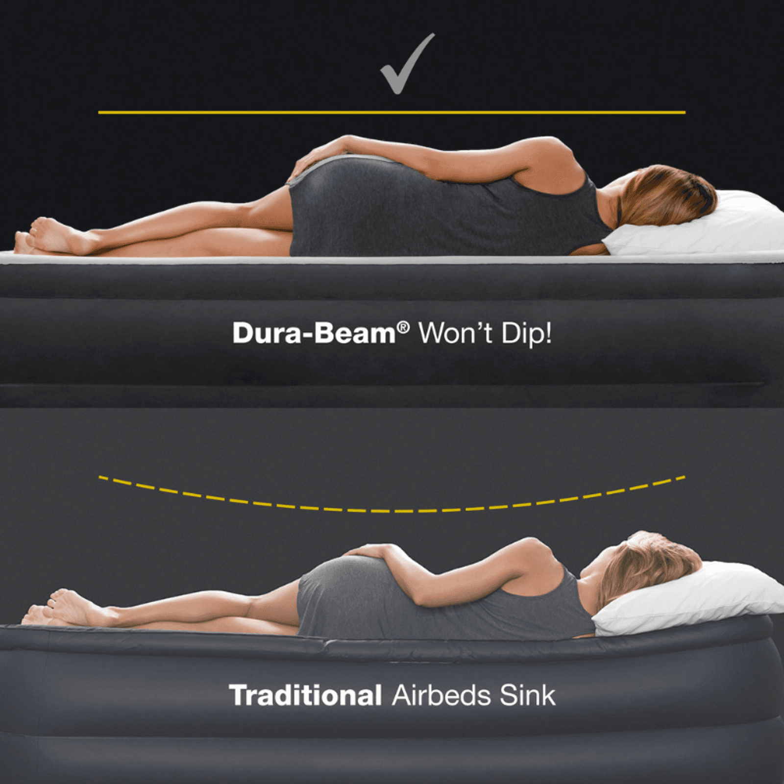 INTEX Dura-Beam® Standard Pillow Rest Air Mattress 10" Queen Bundle with 2 Free Pillows product image 1