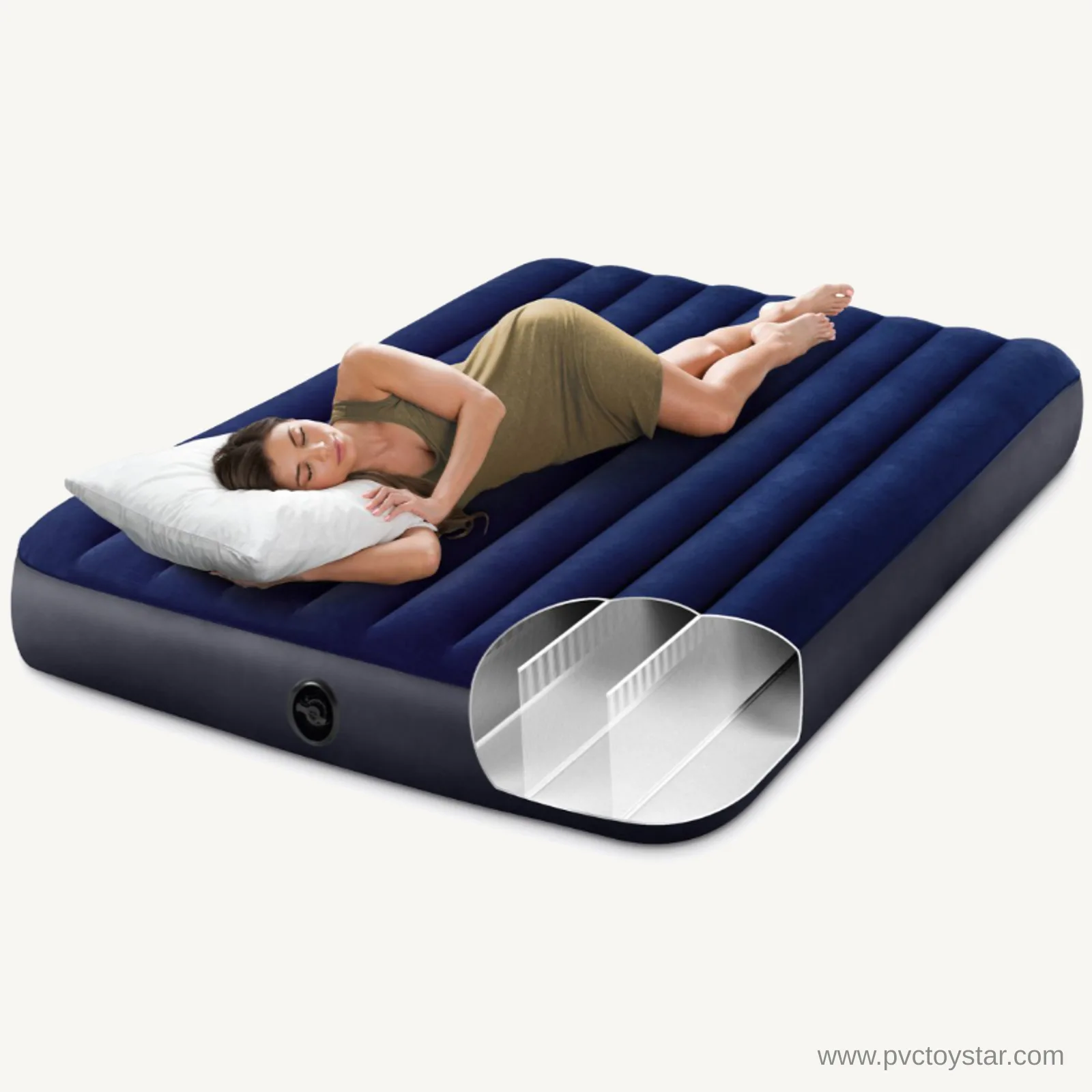 INTEX 64759 Queen Classic Downy Air Mattress — main product view