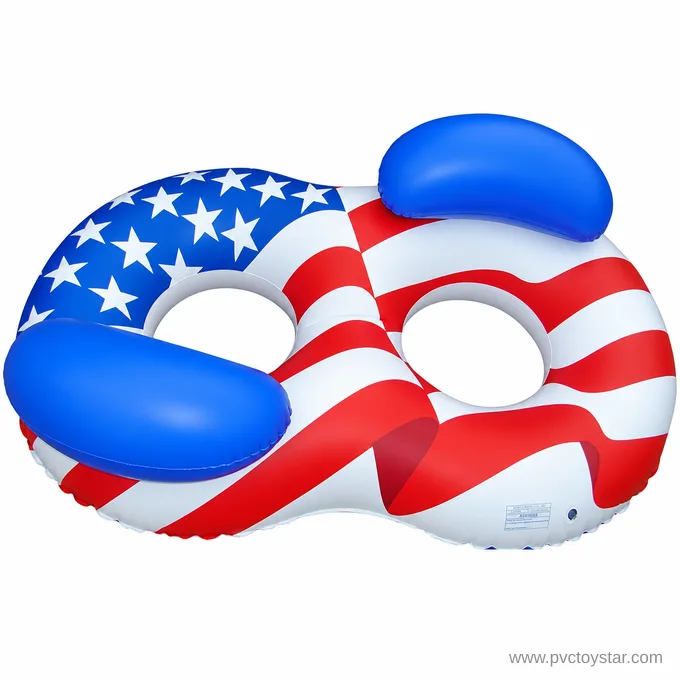 Patriotic Double Ring Conversation Lounger — clean white-background reference view
