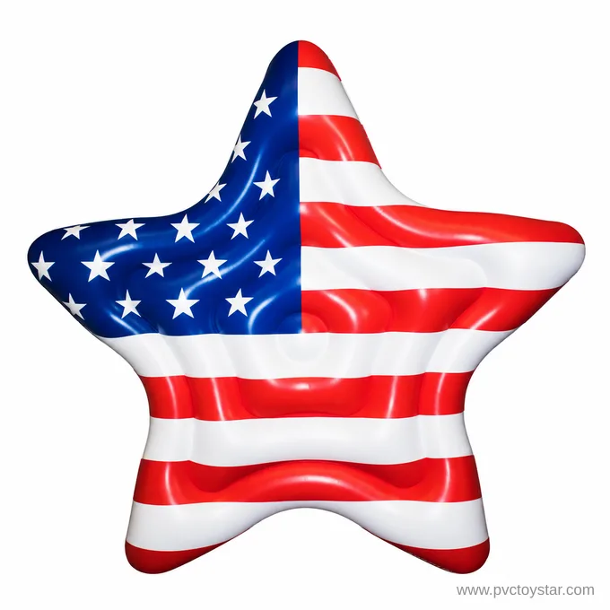 Patriotic Star Pool Island — clean white-background reference view