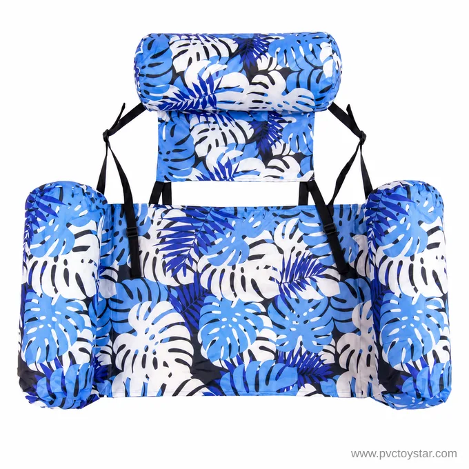 leaf blue three-tube fabric hammock chair