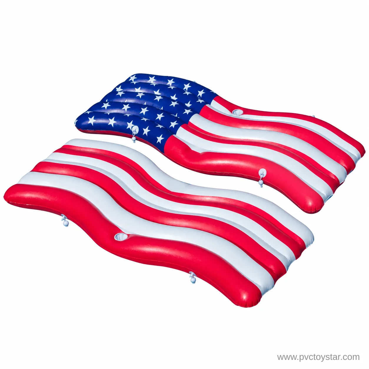 Patriotic Flag Connector Pool Mat — clean white-background reference view
